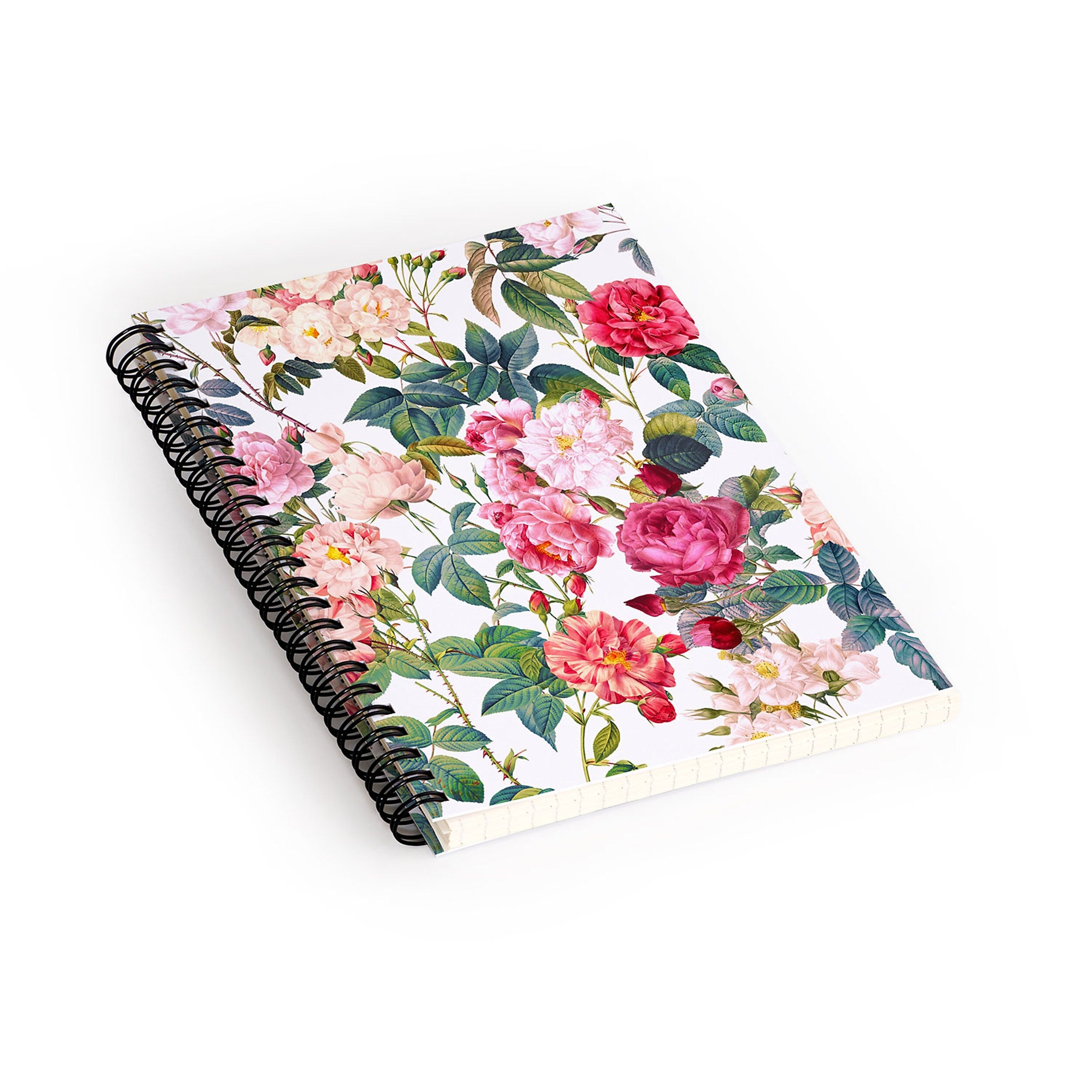 DENY Designs Rose Garden VII 1-Subject Professional Notebooks, 5.5" x 8.25", Dotted, 60 Sheets (81863-NOBS01)