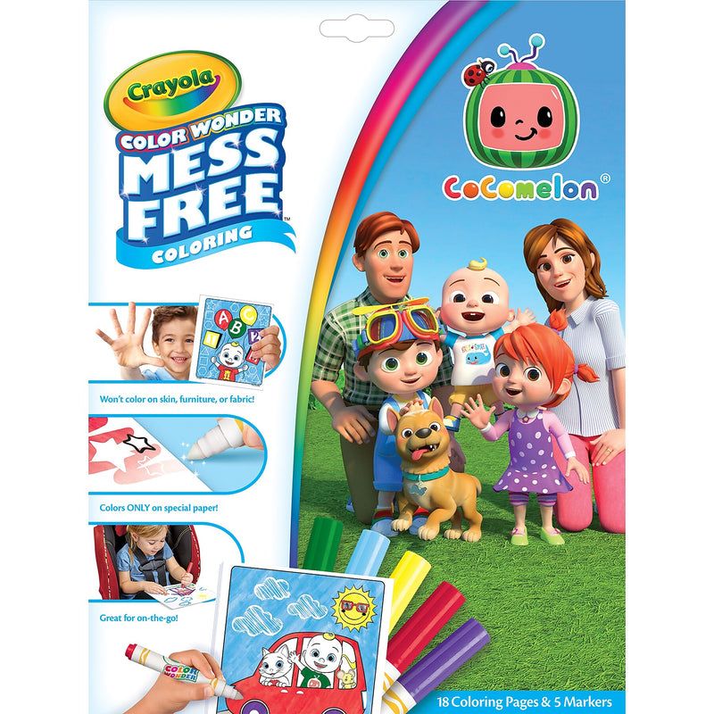 Crayola Color Wonder: Cocomelon Coloring Book, 18 Pages, 2 Sets/Bundle (BIN752788-2)
