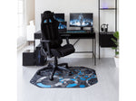 Anji Mountain Rug'd Refracted Carpet & Hard Floor Chair Mat, 36" x 48", Gray/Blue (AMB9112)