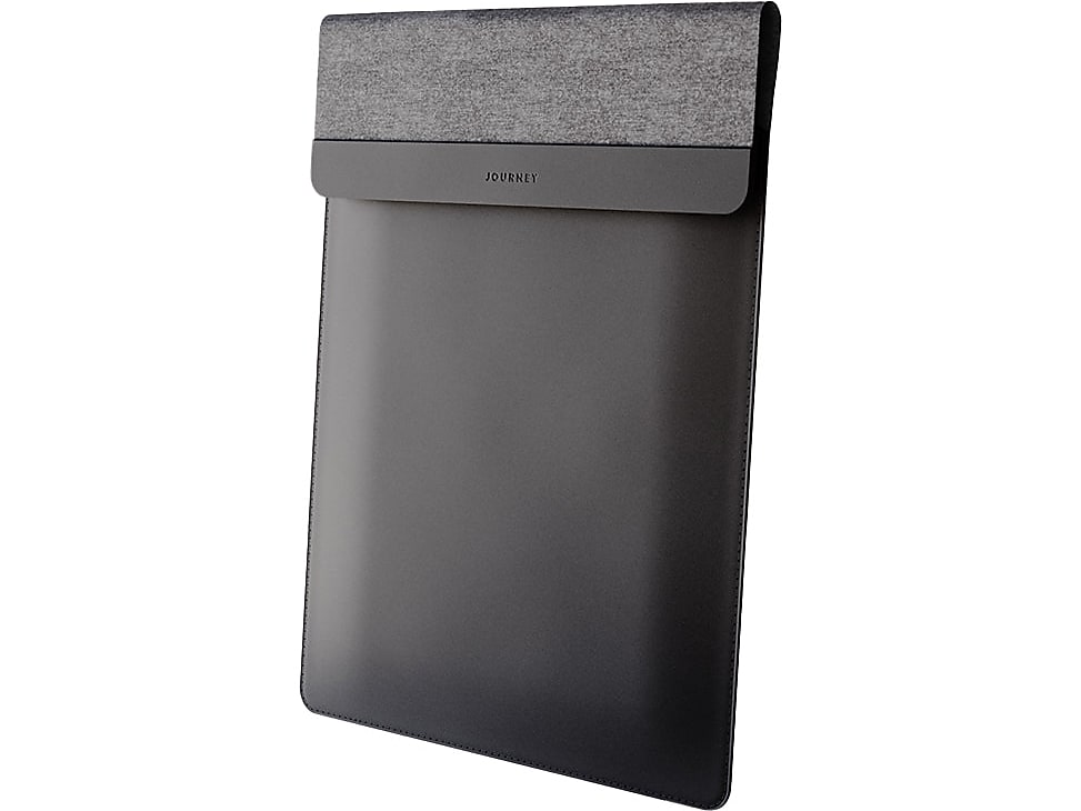 Journey NEXA 4-in-1 15"-16" Vegan Leather Laptop Sleeve with Wireless Charging, Black (JWCS16BK)