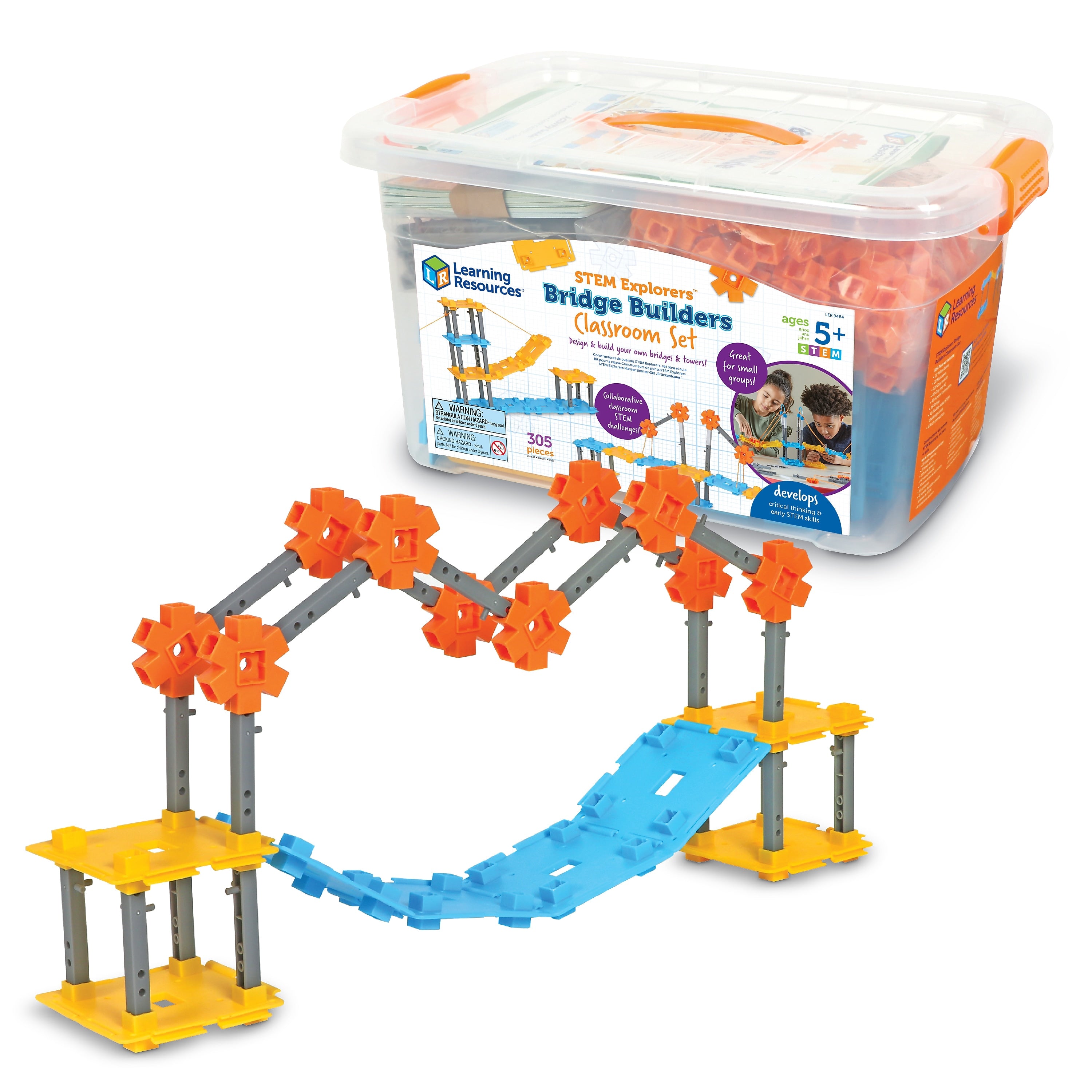 Learning Resources STEM Explorers Bridge Builders Classroom Set (LER9464)