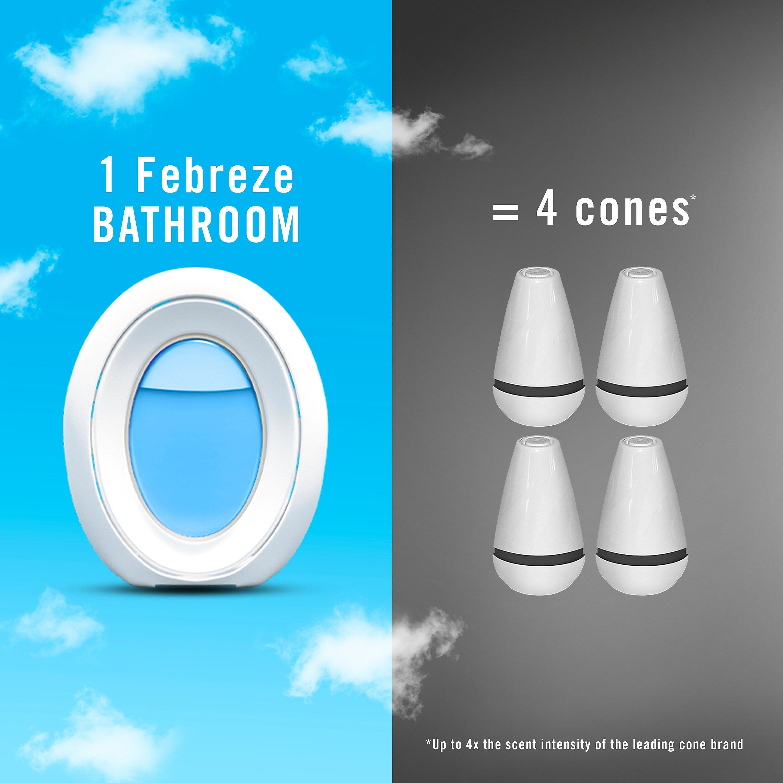 Febreze Bathroom Solid Air Freshener, Linen & Sky, 0.25 Oz., 2/Pack (93326EA)
