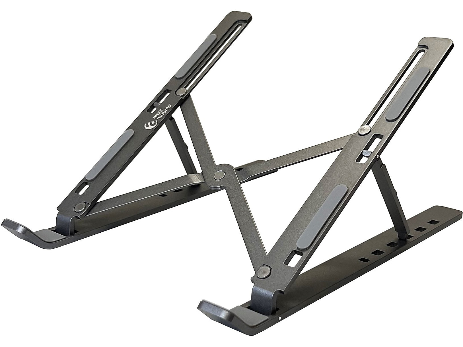Amer 10" x 6" Aluminum Folding Laptop Stand, Dark Gray (AMRNS02DG)
