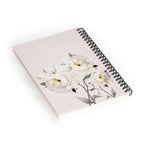 DENY Designs White Peonies 1-Subject Professional Notebooks, 5.5" x 8.25", Dotted, 60 Sheets, Multicolor (81139-NOBS01)