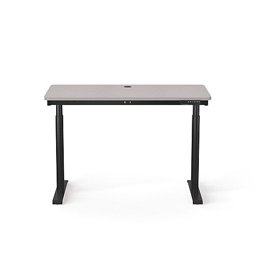VersaDesk PowerLift 48"W Electric Rectangular Adjustable Standing Desk, White/Black (PLSDR4824-BW-APP)