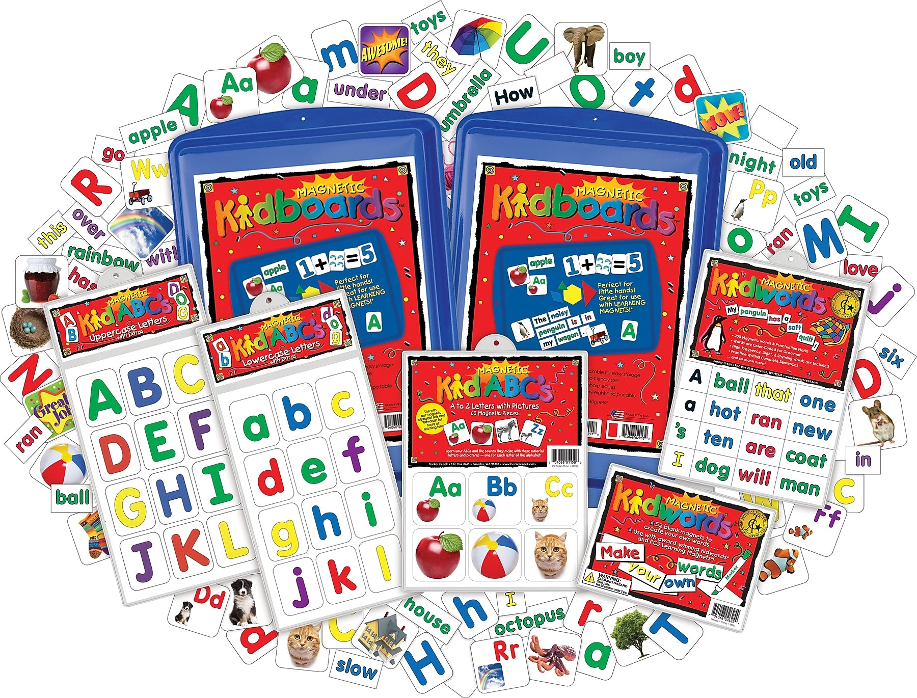 Barker Creek Learning Magnets Language Arts Kit, 398 Magnetic Pieces/Set (LM2401)