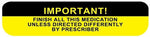 Medication Instruction Label, 1-5/8" x 3/8"