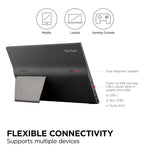 ViewSonic Portable 16" 60 Hz LED Monitor, Black (VA1655)