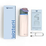 WaterH BOOST Stainless Steel Triple Wall Insulated Smart Water Bottle, 24 oz., Pink (B003-24OZ-FP)