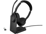jabra Evolve2 55 Wireless Noise Canceling Bluetooth Stereo Headset, USB-A Adapter, UC-Certified (25599-989-989-01)