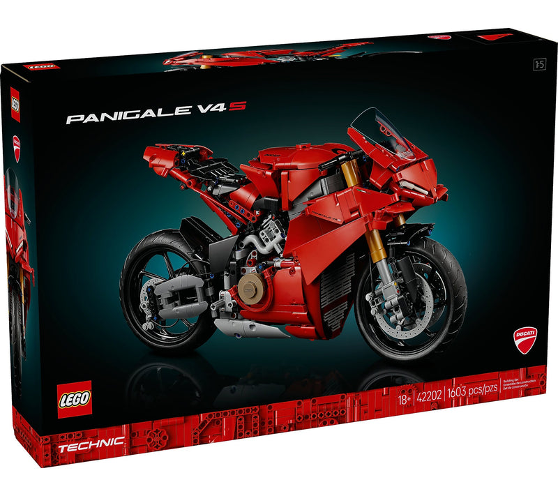 LEGO Technic Ducati Panigale V4 S Motorcycle, 1603 Pieces (42202)