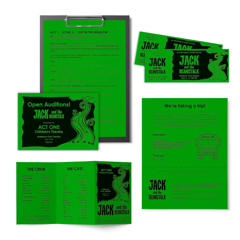 Astrobrights 8.5" x 11" Color Multipurpose Paper, 24 lbs., Gamma Green, 500 Sheets/Ream, 10/Ream (22541/21548CT)