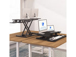 FlexiSpot M7 Series 35"W Manual Rectangular Adjustable Standing Desk Converter, Black (M7-E-35B)