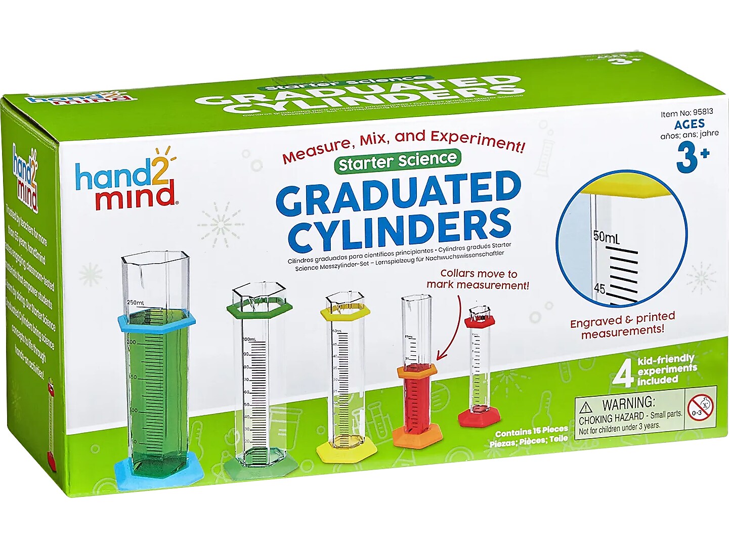 hand2mind Starter Science Graduated Cylinders Set (IN95813)