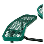 Global Industrial 46" Round Picnic Table, Expanded Metal, Green (277150GN)