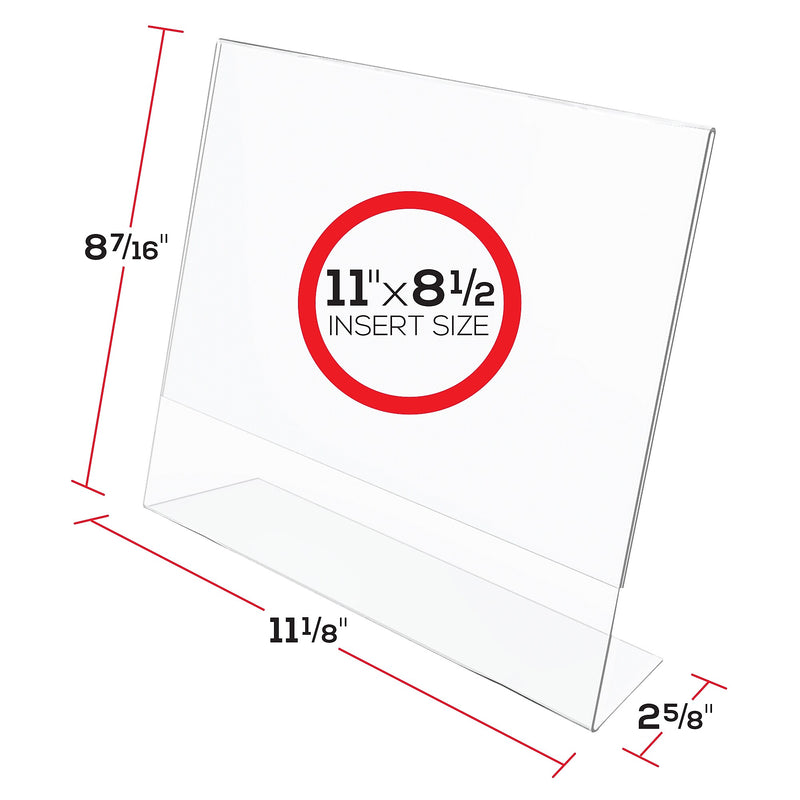 Deflecto Classic Image Document Holder, 8.5" x 11", Vertical, Table Top, Clear Plastic (66701)