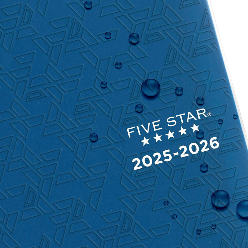 2025-2026 Five Star Customizable 5.5" x 8.5" Academic Year Weekly & Monthly Planner, Plastic Cover, Assorted Colors