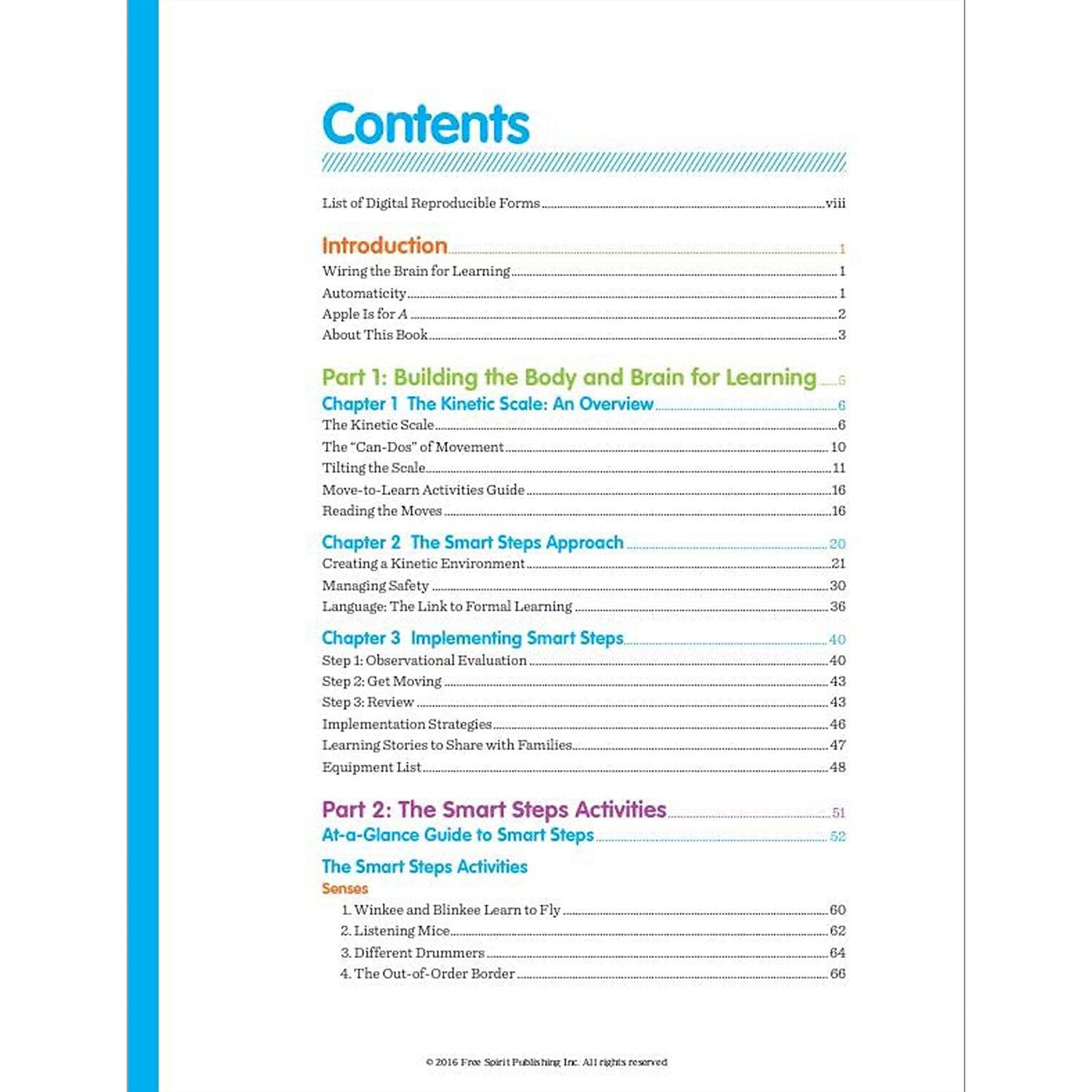 Free Spirit Publishing Move, Play, and Learn with Smart Steps: Sequenced Activities to Build the Body and the Brain (SEP899422)