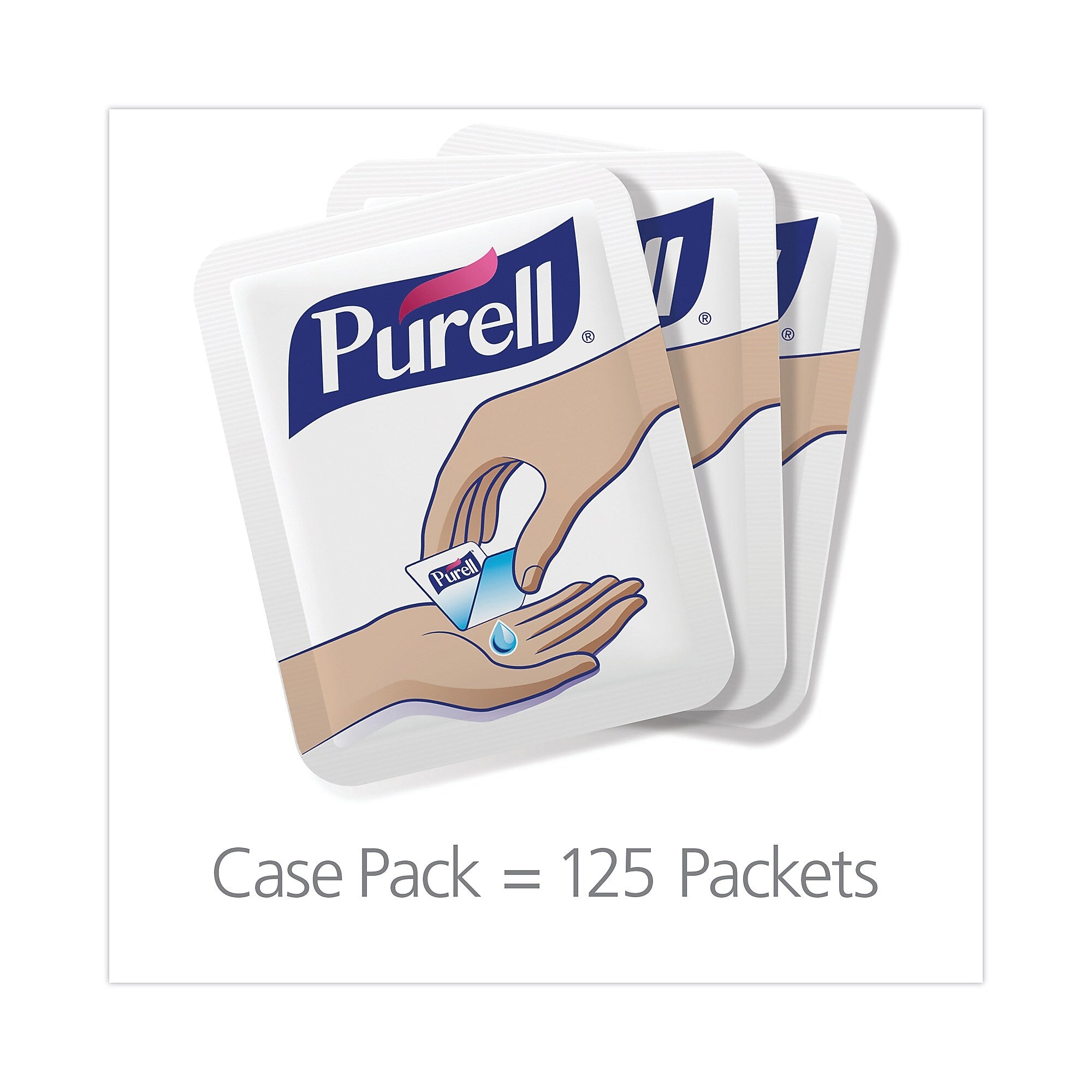 PURELL Single Use Advanced Gel Hand Sanitizer, 125/Box (GOJ9630125NSBX)