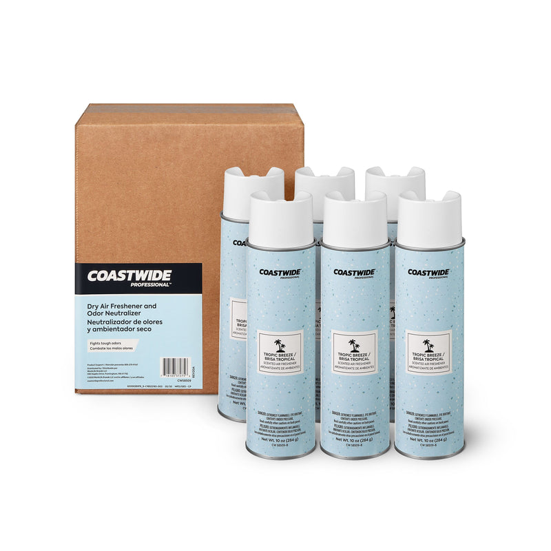 Coastwide Professional™ Air Freshener Aerosol, Tropic Breeze Scent, 10 Oz., 6/Carton (CW58509-A)
