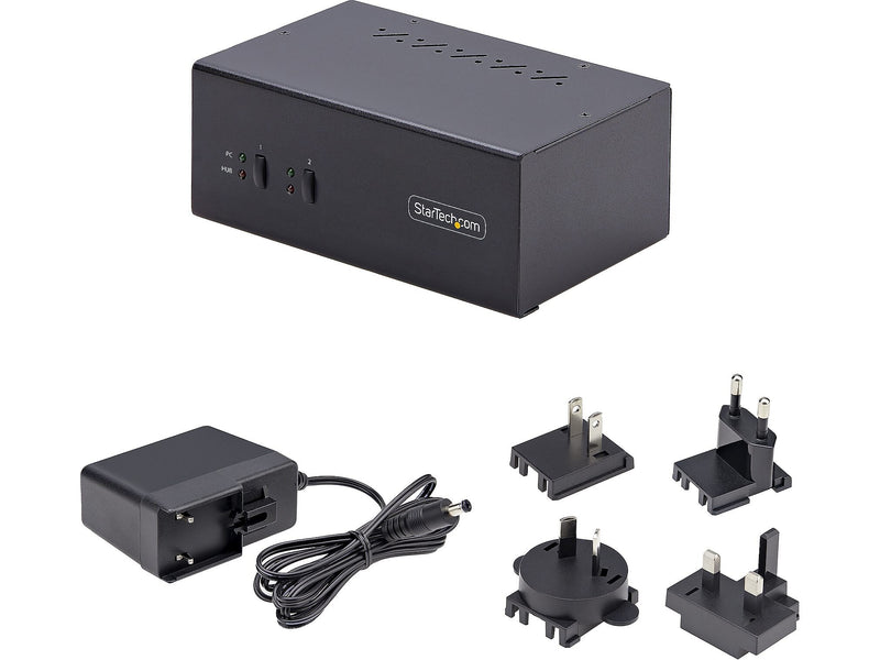 StarTech P2DD46A2-KVM-SWITCH USB DisplayPort 2-Port Dual-Monitor KVM Switch