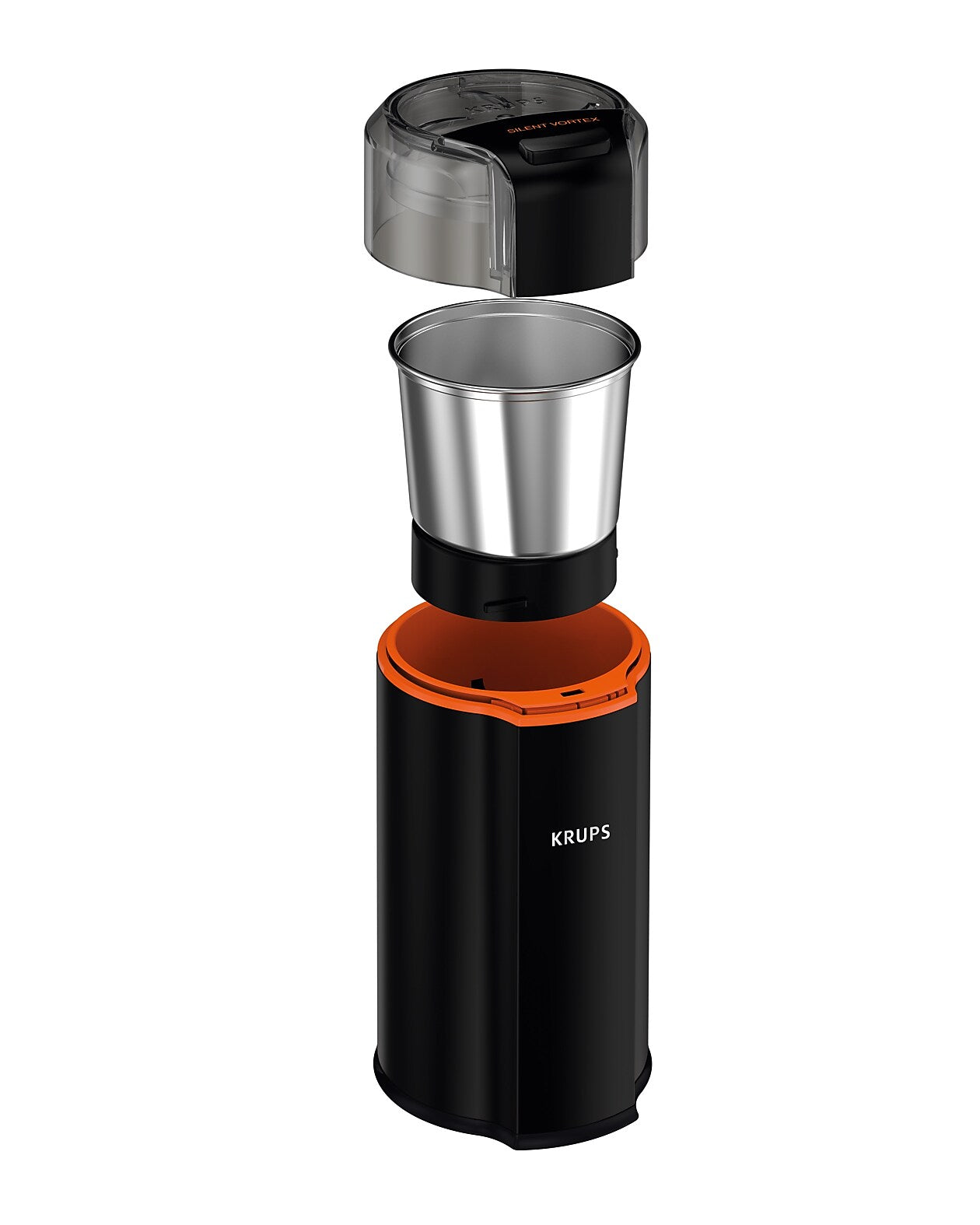 Krups Silent Vortex Blade Coffee Grinder, Black (GX332850)
