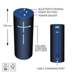 Ultimate Ears BOOM 4 Wireless Portable Bluetooth Speaker, Cobalt Blue (984-001967)