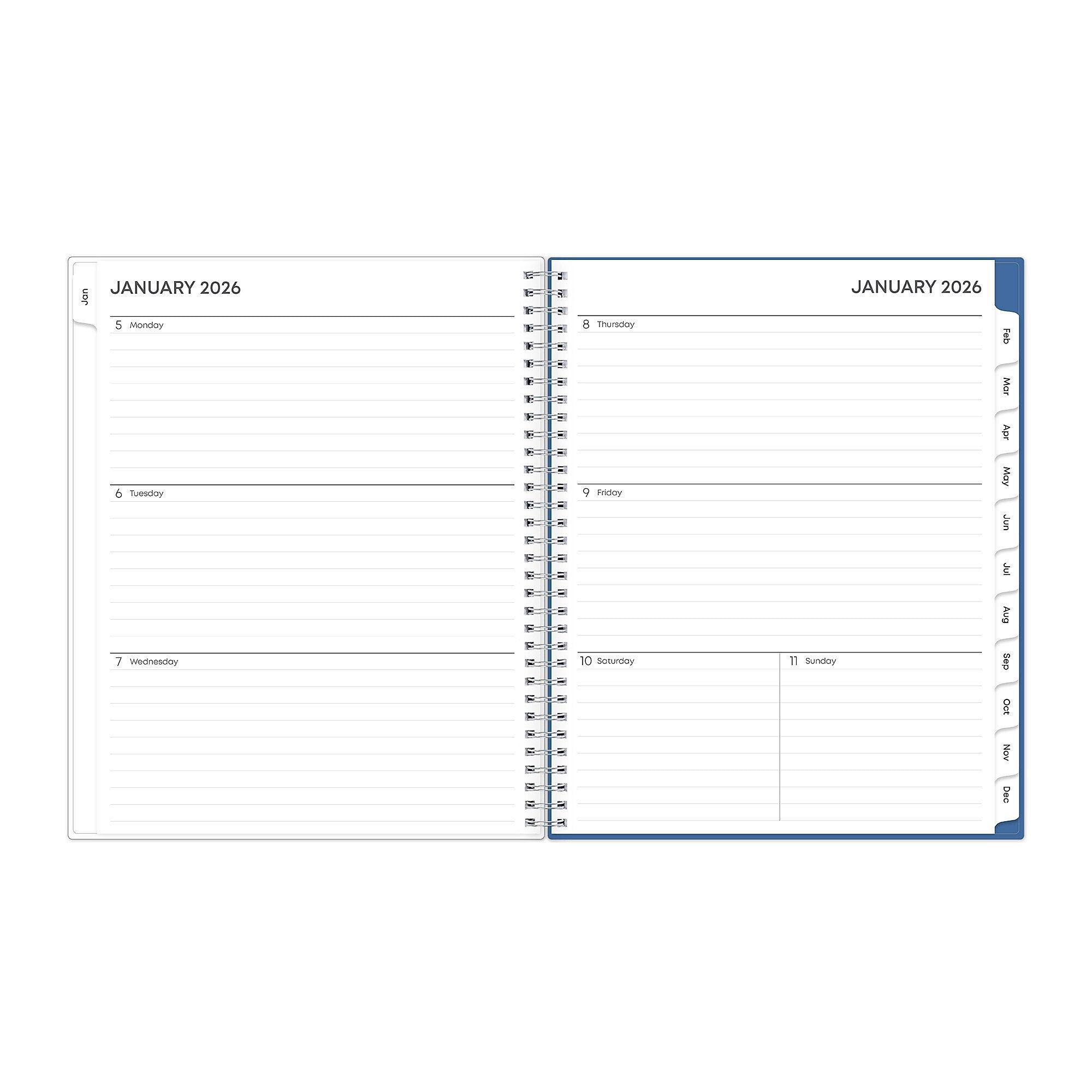 2026 Blue Sky Savoy 8.5" x 11"  Weekly & Monthly Planner, Plastic Cover, Multicolored (148762-26)