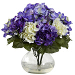 Nearly Natural 1364-BP Mixed Hydrangea Blue & Purple, 11 x 12-inch