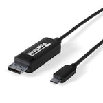 Plugable USBC-DP 6' USB 3.1 Type C to DisplayPort Audio/Video Cable, Male to Male, Black