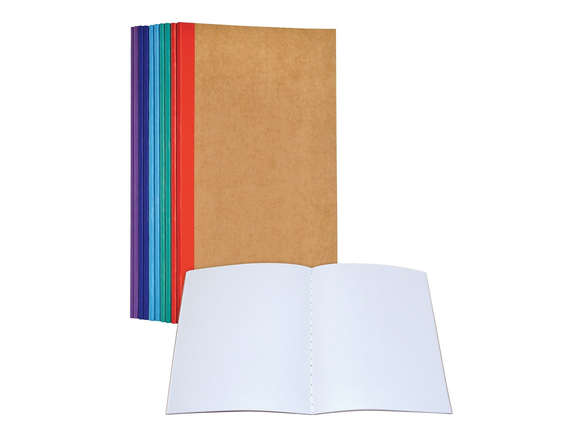 Better Office Customizable Notebook, 5.5" x 8.3", 30 Sheets, Kraft, 10/Pack (25030-10PK)