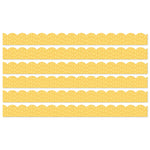 Carson Dellosa Education Grow Together Scalloped Borders, 3"x 3', Yellow with Painted Dots, 6/Bundle (CD-108490-6)