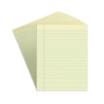 Staples Notepads, 8.5" x 11" (US letter), Narrow Ruled, Canary, 50 Sheets/Pad, Dozen Pads/Pack (ST57296)
