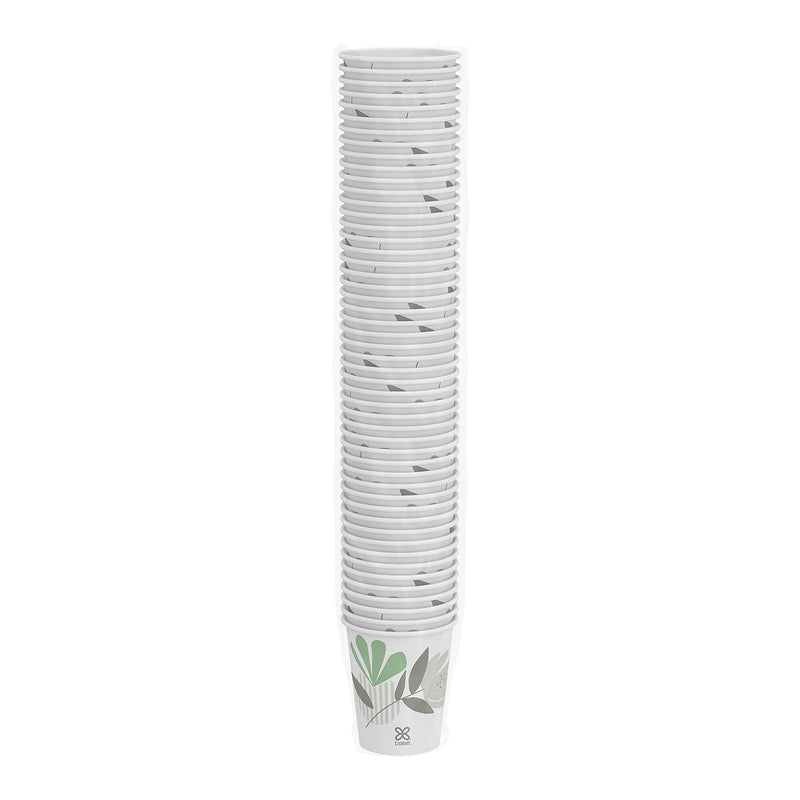 Dixie Pathways Paper Hot Cups, 8 oz., White, 50/Pack (2338PATH)