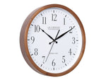 La Crosse Technology Atomic Analog Wall Clock, Wood, 12.80" (404-50447)