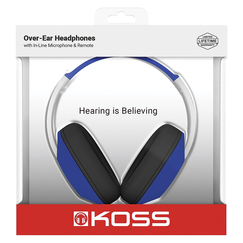 Koss Wired Noise Canceling Over-Ear Headphones, Blue (UR23I)