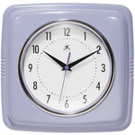 Infinity Instruments Square Retro Lilac Wall Clock, 9.25" (13228LR-4103)