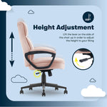 Serta Comfort Ergo Ergonomic Velvet Fabric Swivel Executive Chair, Pink (CCHR10016D)