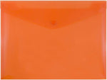 JAM Paper Premium Plastic Document File, Letter, Orange, 3/Pack (218S0ORX3)