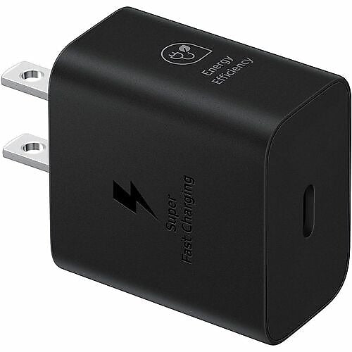 Samsung Super Fast Wall Charger With Cable, 25W , 3.28 ft., Black (EP-T2510XBEGUS)