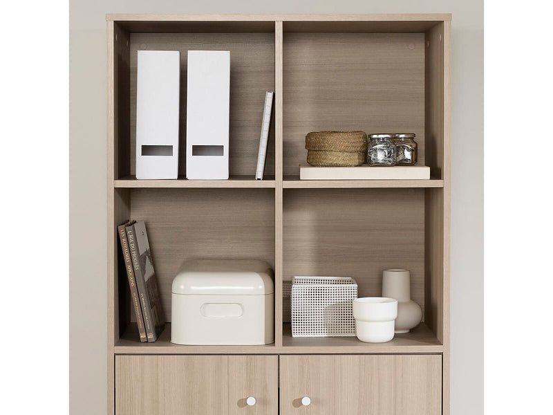 South Shore Helsy 65.25" 6-Shelf Bookcase with Adjustable Shelf, Soft Elm Laminated Particleboard (13869)