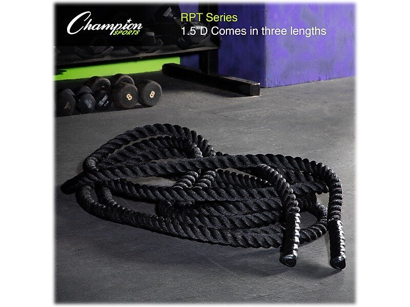 Champion Sports Rhino 40' Training Rope, Black (RPT2040)