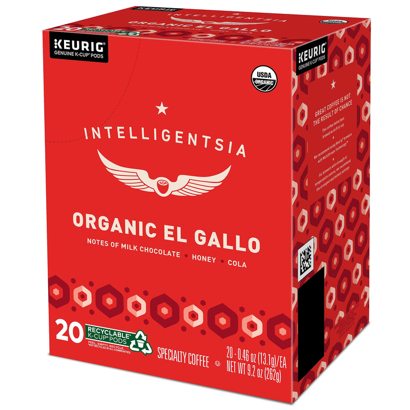 Intelligentsia Organic El Gallo Coffee Keurig® K-Cup® Pods, Light Roast, 20/Box (5000371867)