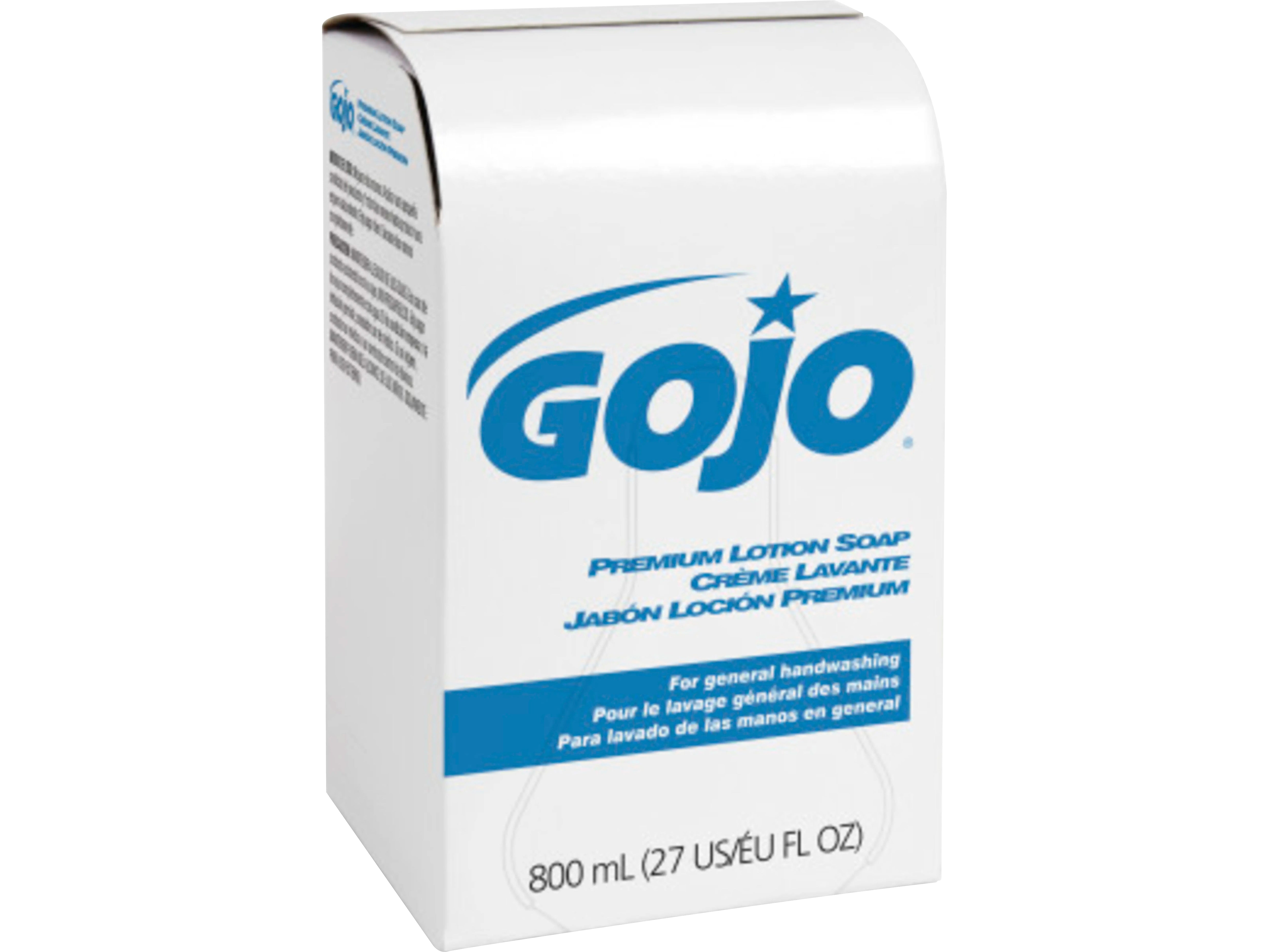 GOJO Premium Liquid Hand Soap Refill for 800 Series 9106-12 Dispenser, Waterfall Scent, 27 oz., 12/Carton (9106-12)