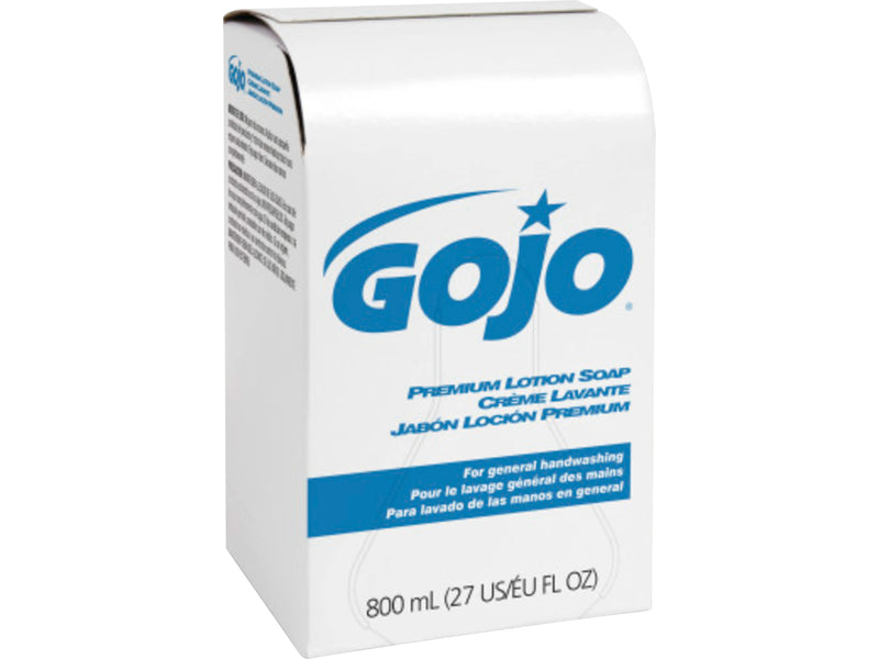 GOJO Premium Liquid Hand Soap Refill for 800 Series 9106-12 Dispenser, Waterfall Scent, 27 oz., 12/Carton (9106-12)