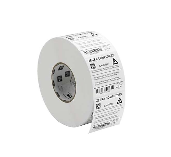 Zebra Thermal Transfer Z-Ultimate 4000T Barcode Labels, 2" x 1", White, 8 Rolls, 2530 Labels/Roll (10002629)