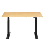 FlexiSpot E7COMMERCIAL 55''W Electric Height Adjustable Standing Desk, Bamboo/Black(E7BCOM5528-LBZB)