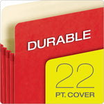 Pendaflex Reinforced File Pocket, 3 1/2" Expansion, Legal Size, Red (1526E RED)