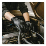 GloveWorks by AMMEX Industrial Nitrile Gloves, Powder-Free, 5 mil, Medium, Black, 100/Box, 10/Carton
