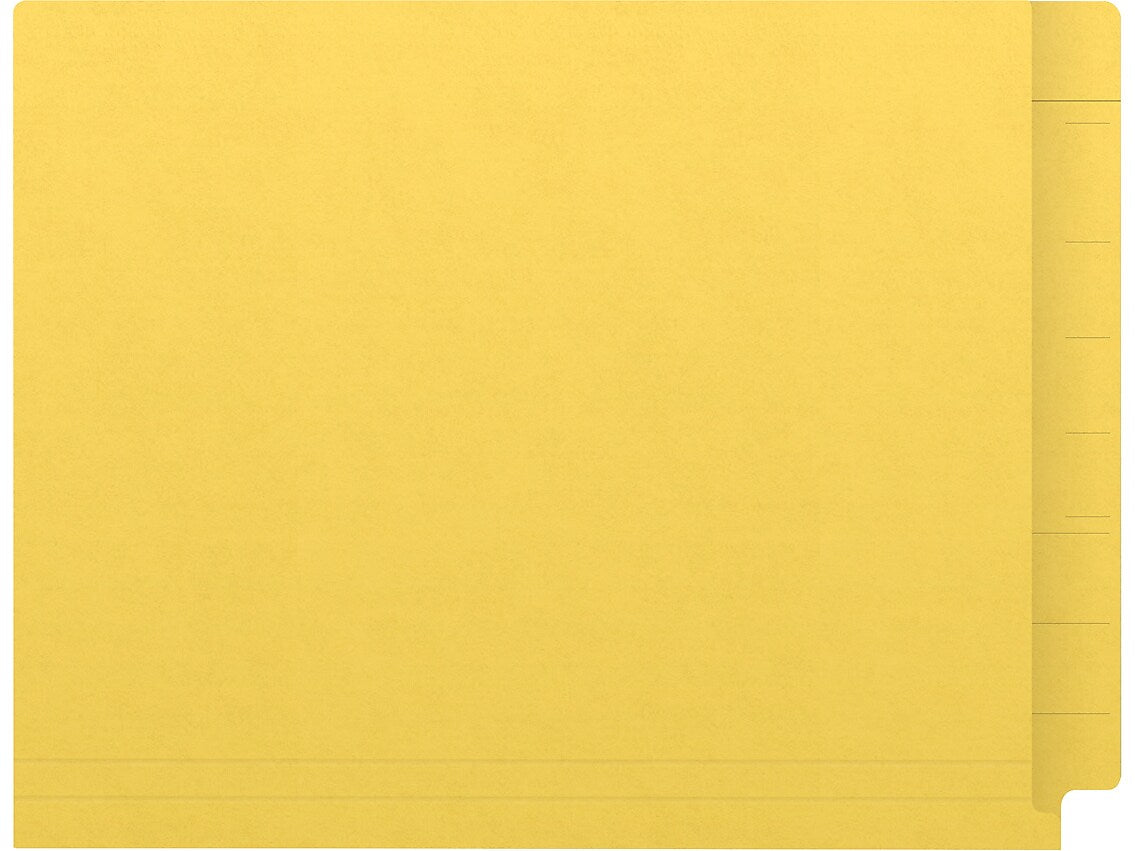 Medical Arts Press Kardex Match Reinforced End Tab File Folder, Straight Cut, Letter Size, Yellow, 50/Box (S-09484-YLW)